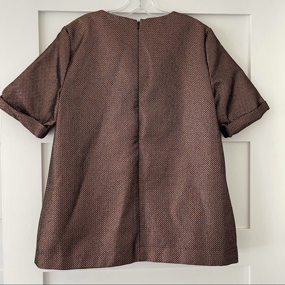 ASOS Copper Textured Short Sleeve Top - Picture 5 of 7